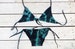 Sexy Bikini Set, Womens Bathing Suit, Two Piece Swimsuit, Boho Bikini, Tie Dye Dark Blue Bikini, Seamless Bikini, Dark Turquoise Bikini 