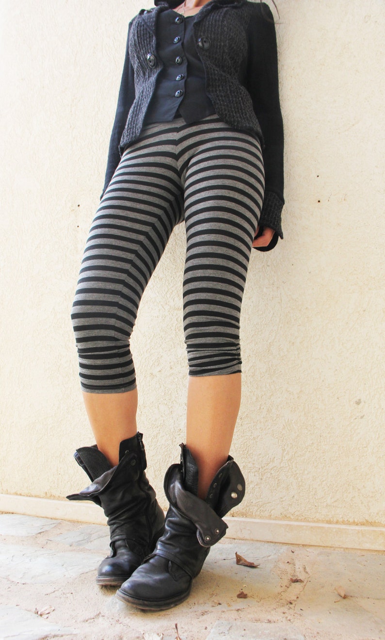 Summer Leggings Striped Leggings Yoga Leggings Boho Stripes Etsy