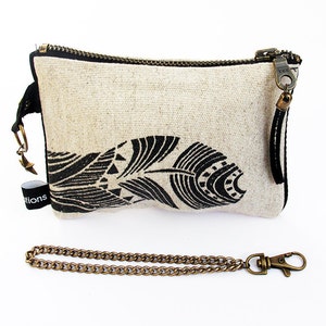 Cartera de pulsera con borlas, bolso clutch vegano, bolsa con cremallera boho, clutch boho, bolso original de mujer, bolso de plumas, regalos de Navidad