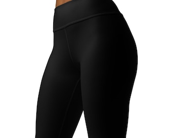 Zwarte yogalegging, dameslegging met stretch, hoge taille legging over de volledige lengte, yogabroek dames, pantyleggings