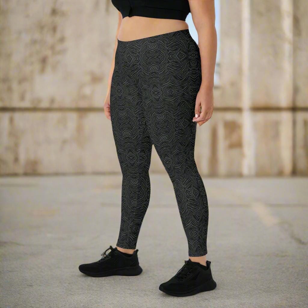 ルルレモン レオパード柄 ブラック ヨガレギンス パンツ サイズ6