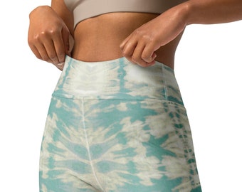 Leginsy do jogi Tie Dye dla kobiet – z wysokim stanem, oddychające i wygodne