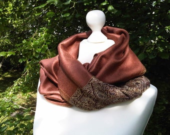 Paisley woven scarf XL-scarf large Pashmina style oversize fringe scarf oversize stole unisex soft neck flatterer shawl stole shoulder scarf