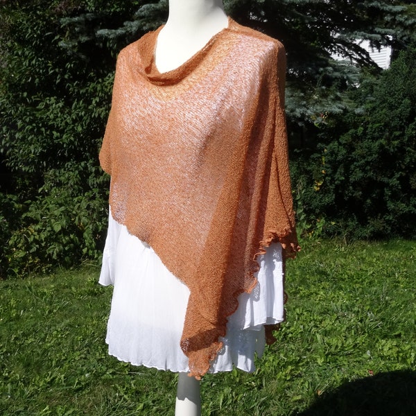 Poncho Strick Umhang, Damen Kleidung Cape, Schulter Bedeckung Schal, Stretch Überwurf One-Size, Strick Accessoire Handmade