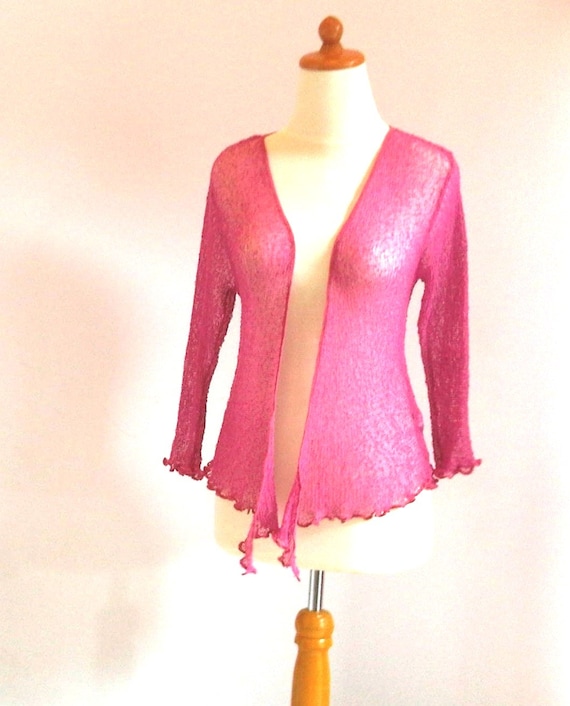 pink short cardigan