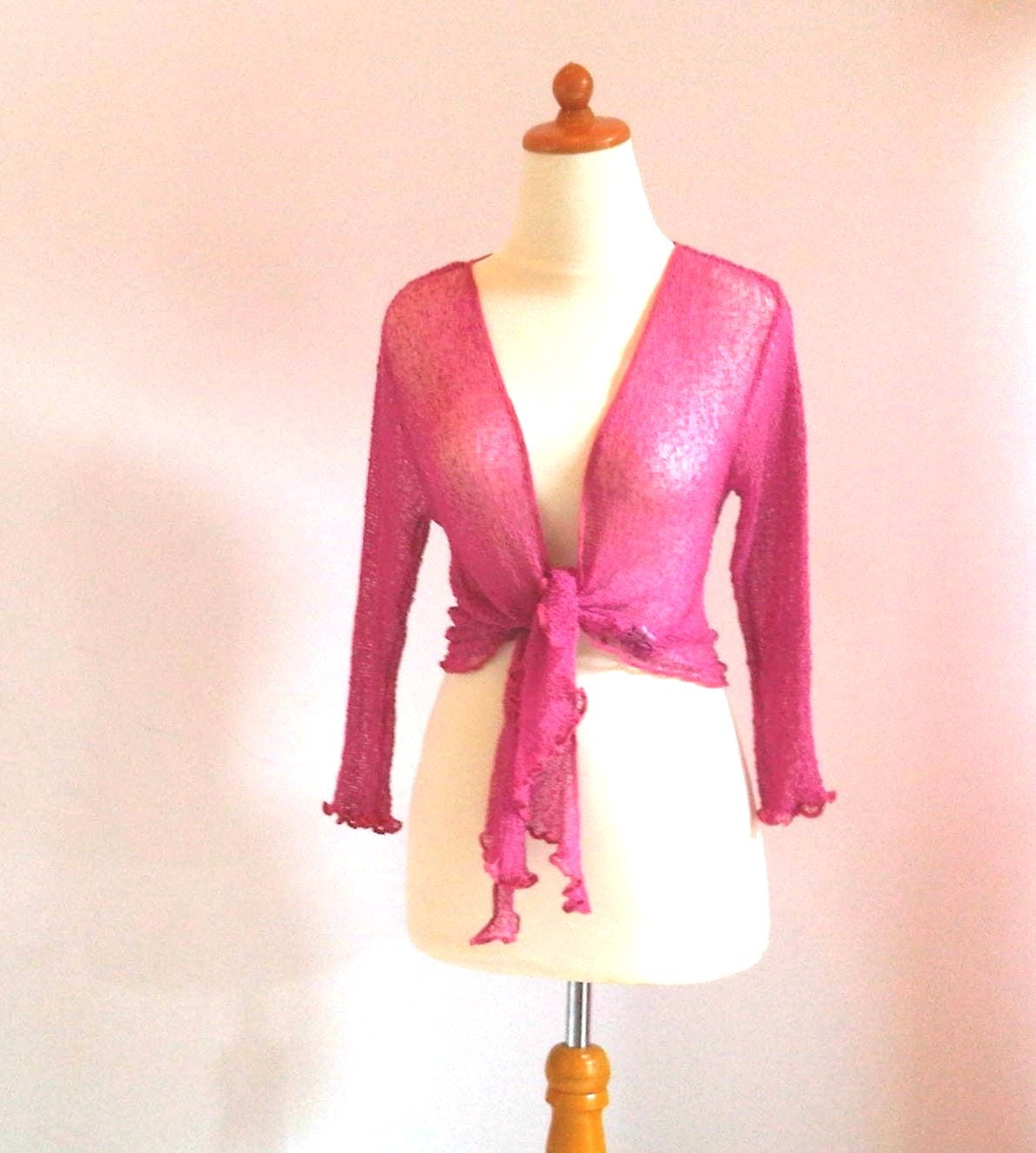 raspberry bolero jacket