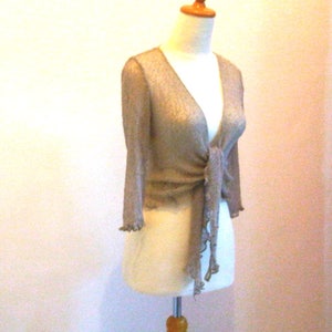 Bolero Shrug Stretch Cardigan PUTTY Cardigan Short Knit Cardigan knit vest Boho Bolero onesize Cardigan Short Jacket HANDMADE