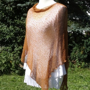 Fine Knit Poncho Cloak Ladies Accessory Cape Shoulder Cover Scarf Stretch Throw One Size Knit Accessory Handmade