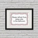 No coke in the bathroom cross stitch PDF pattern 
