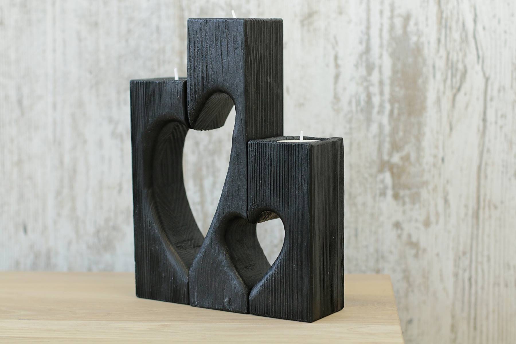 Set of 3 Candle Holder Wedding Candle Holders Rustic Decor Etsy