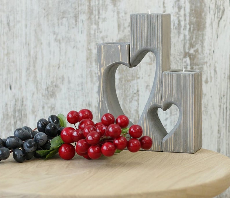 Set of 3 Candle Holder Wedding Candle Holders Rustic Decor Etsy