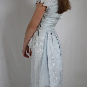 1950&#39;s original satin prom dress gala evening with tuille tail fantasy hollywood