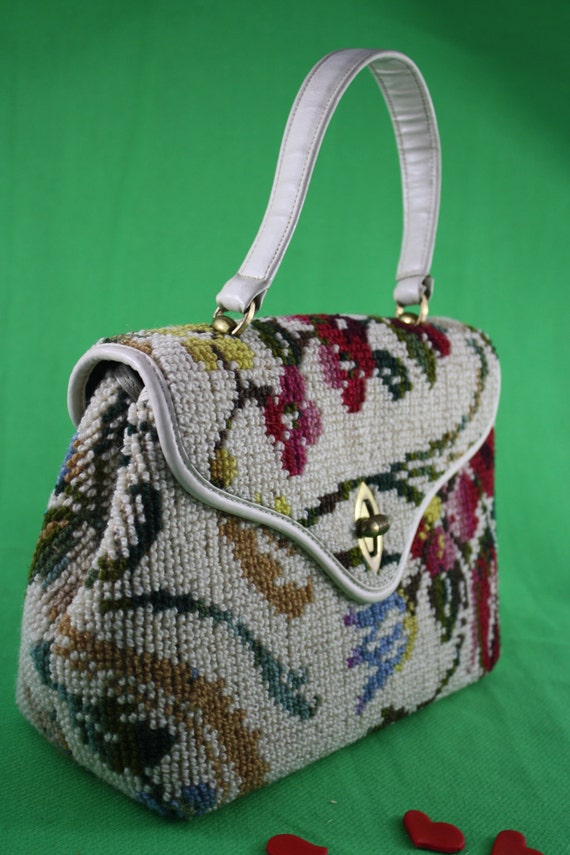 Vintage 1960's Jana Pucci carpet bag mid century - image 1