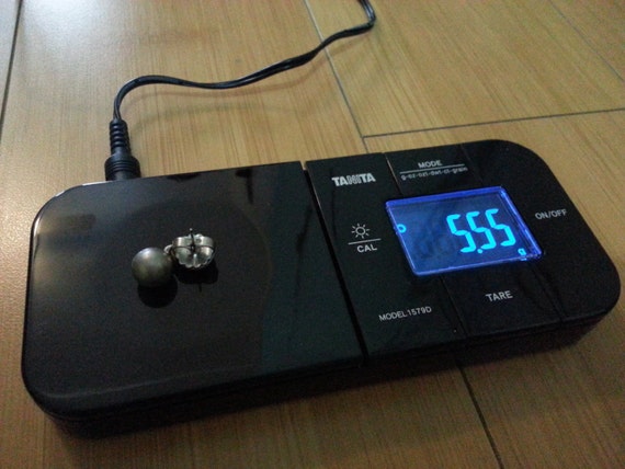 Vintage Titanium Dangle Stud Push-Back Earring - image 5