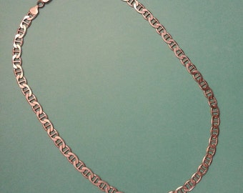 Vintage solid Sterling Silver Link Necklace ITALY