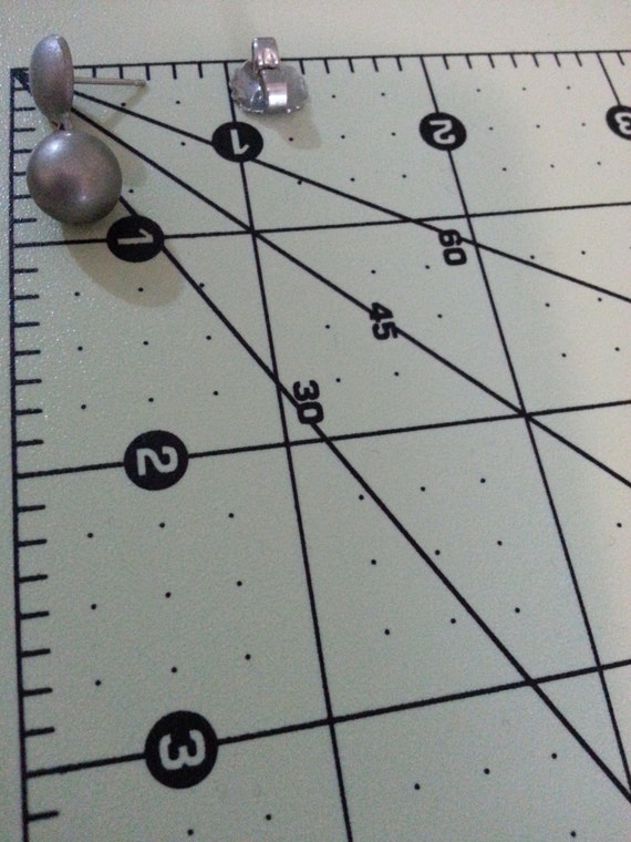 Vintage Titanium Dangle Stud Push-Back Earring - image 4