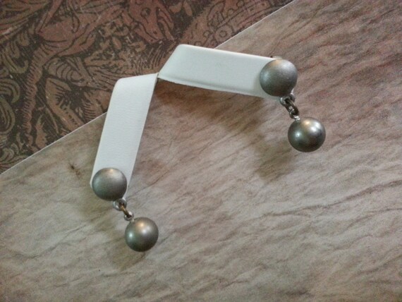 Vintage Titanium Dangle Stud Push-Back Earring - image 1