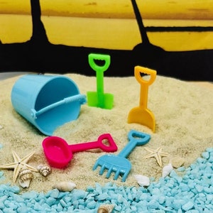 Elf Prop Beach Toys 1:6 Scale Dollhouse Accessory Mini Beach Shovel Bucket For 12&quot; Dolls Fairy Garden Dioramas