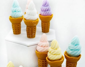 Elf Prop Ice Cream Cone Elf Accessory Mini Ice Cream Dollhouse Food Miniature Cabochons DIY Crafts