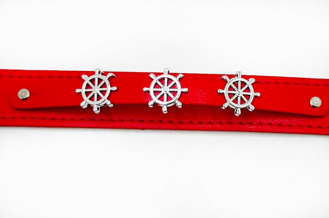 8mm Slide Charms Silver Ship Wheel DIY Custom Charms for 8mm Bracelets