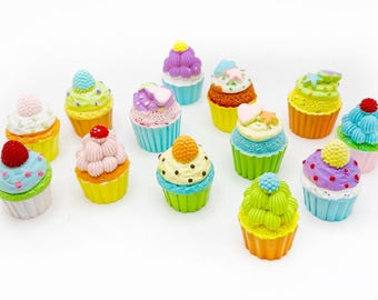 Cupcakes schaal 1/3: snoepwinkel poppenhuis, miniatuurcupcakes