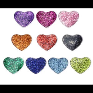 8mm Slide Charms Rhinestone Multi Color Hearts DIY Custom Charms For Bracelets