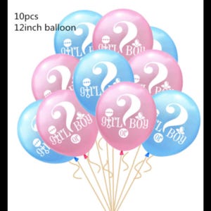 Baby Reveal Party Balloon Baby Shower Boy or Girl Reveal Balloon Confetti Balloon