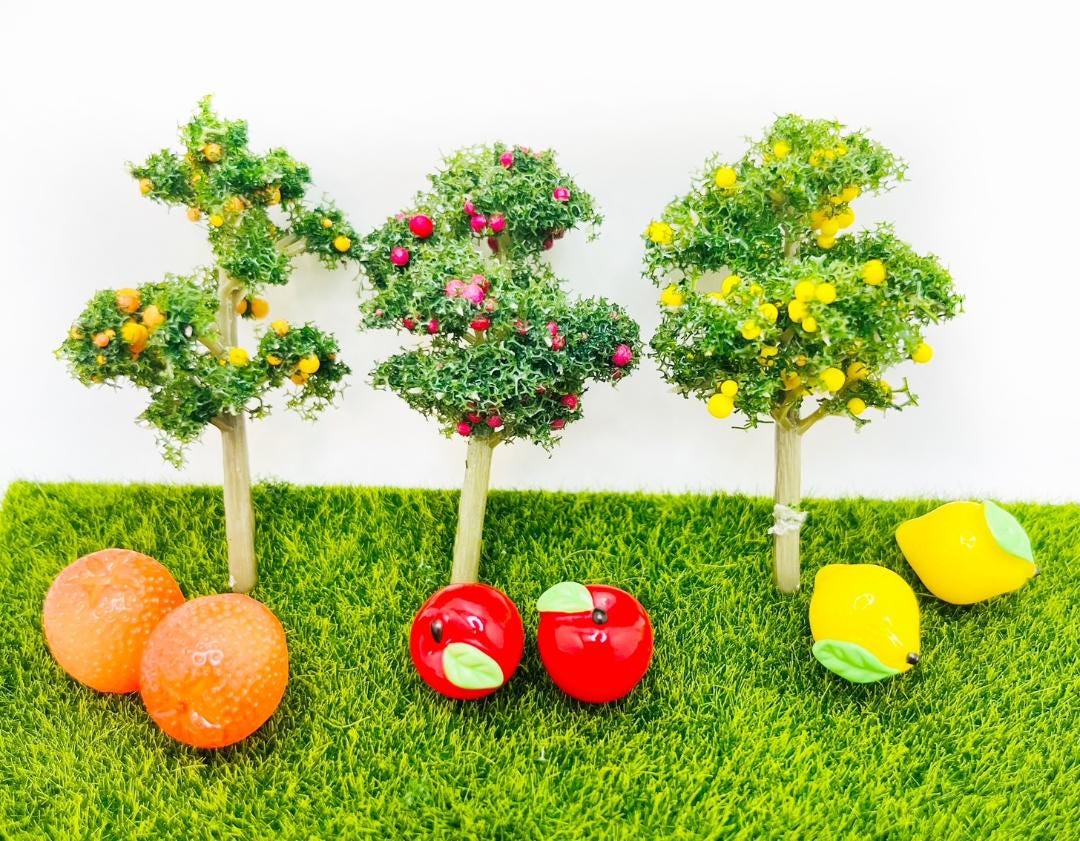 Modèle De Pommier Simulé Enfant Mini Arbres Fruitiers Modèles D'arbres