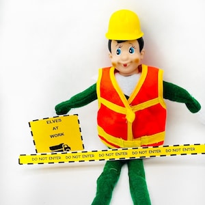 Elf Construction Vest Miniature Doll Hard Hat