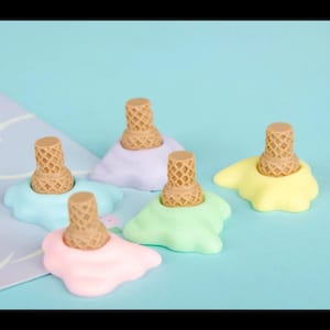 Miniatur Eistüte Geschmolzene Elfe Prop Puppenhaus Accessoire Mini Tropfen Eistüte Miniatur Essen Basteln
