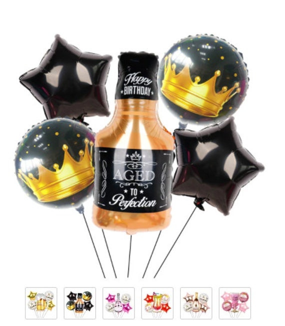 Whiskey Birthday Set Balloons Whiskey Birthday Set Balloons