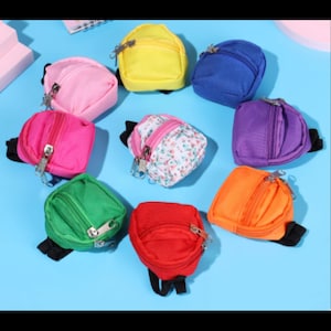 Elf Backpack Study Time Elf Glasses STEM Books 12" Doll Accessories Elf Props  Doll Book Bag