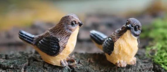 妖精の庭の金属製鳥かご ジオラマ テラリウム用 ミニチュア鳥 - Etsy 日本