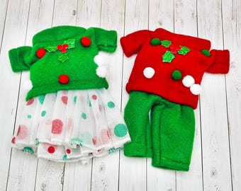 Elf Christmas Clothes, Doll Outfit For The Holidays