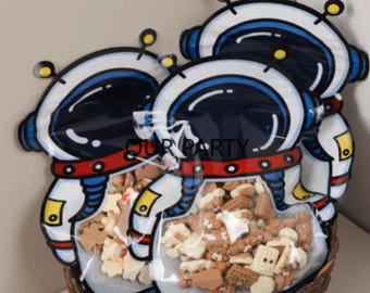 Astronaut Party Favor Bags: Space Theme Goody Bags, Set of 10