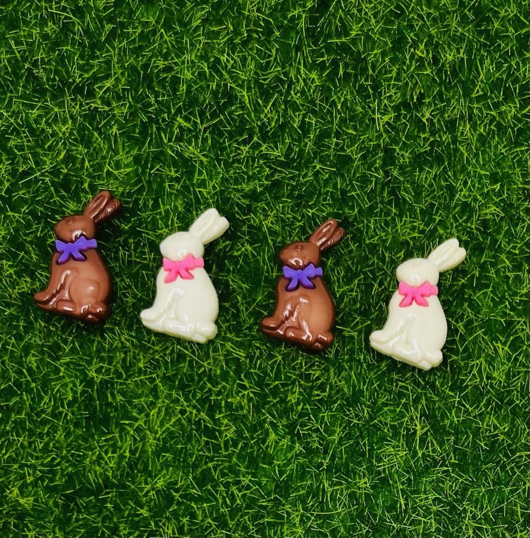 Miniature Chocolate Easter Bunnies Dollhouse Accessories Diorama Decor ...