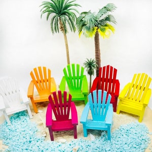 Miniature Adirondack Chairs Fairy Garden Terrariums Dioramas Mini Chair For Dollhouse Accessories