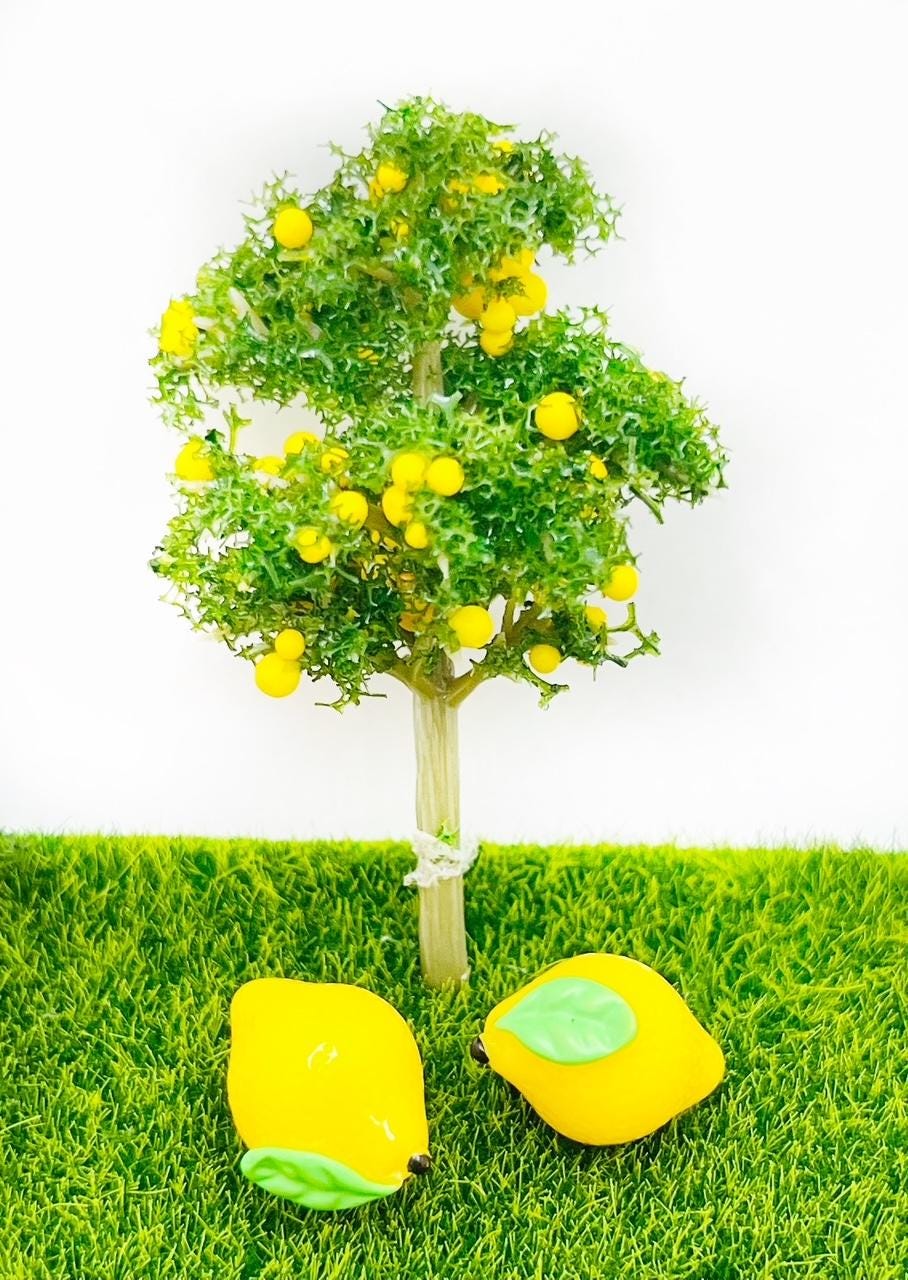 Modèle De Pommier Simulé Miniature - Arbre Décoratif Pour Maison De Poupée Et Diorama