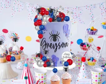 Spider-Man Birthday Cake Topper: Superhero Party Decorations