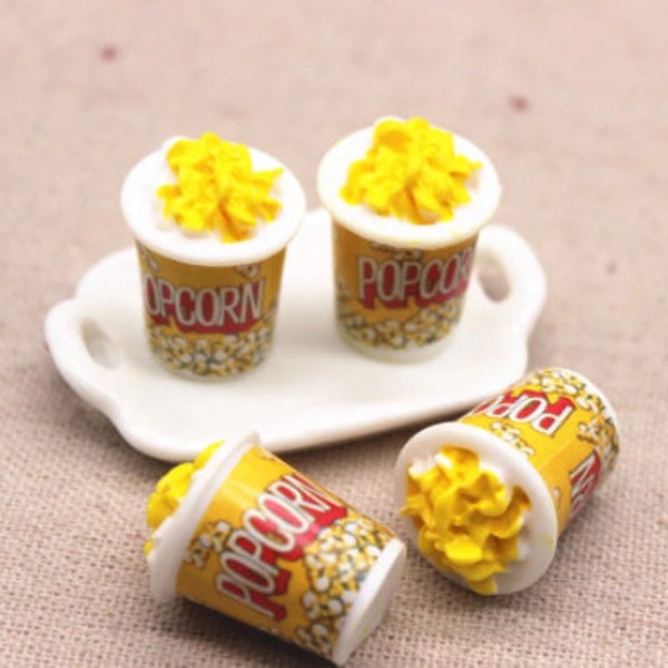 Movie Night Elf Prop Popcorn Elf Accessory Dollhouse Miniature Furniture Cabochons Mini Food