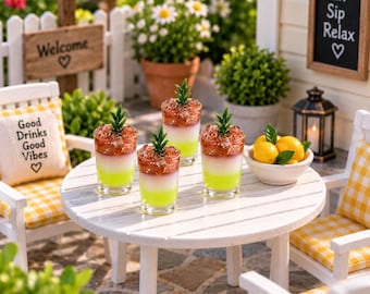 1:12 Scale Miniature Cocktail Drinks