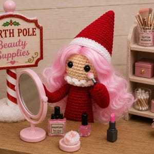Funny Doll Wig And Makeup: Colorful Hair for 12" Elf Dolls