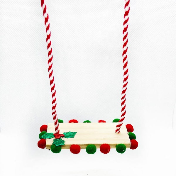 Christmas Swing For Dolls Elf Prop Dollhouse Accessories Outdoor Toys For 12" Dolls Doll Swing