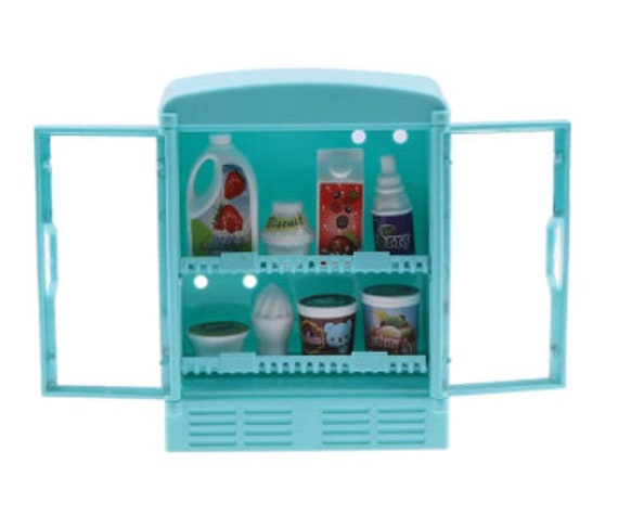 Dollhouse Mini fridge toy model Miniature Food drink accessories