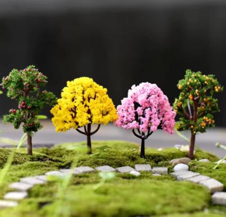 Miniature Landscaping Trees Set of 7 Scale Model Trees - Etsy