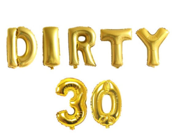 30th Birthday Decorations for Him, Cefanty Dirty 30 Birthday Party  Decorations with Confetti Balloons, Banner ,Paper Pompoms and Hanging Swirl  : : Toys & Games