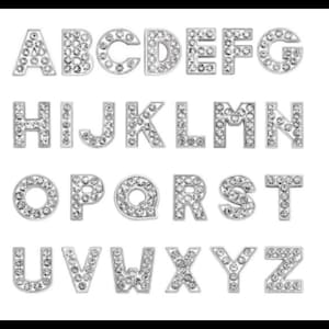 8mm Rhinestone Slider Letters DIY Custom Name Letters Slider Charms
