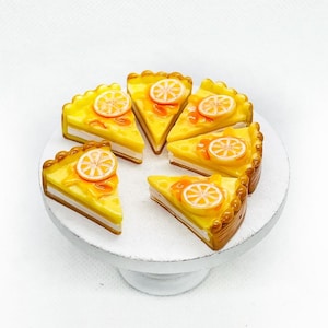 Kawaii Żywica Lemon Pie Elf Prop 1:6 Skala Dollhouse Akcesorium 12" Lalka Fałszywe Jedzenie Miniatura Pie