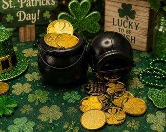 Mini olla de oro: Diorama del Día de San Patricio, 10 monedas de oro