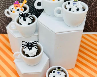 Miniature Halloween Cocoa Mug, 1:3 Scale Doll Accessory